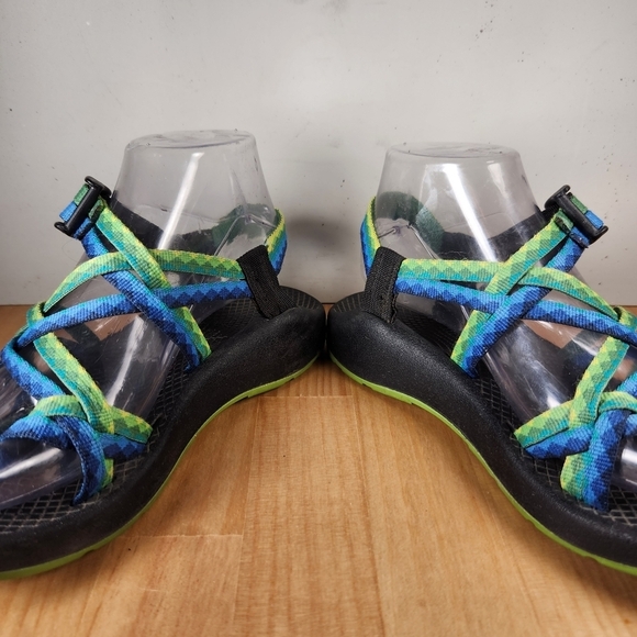 CHACO Sandals Womens 6 Blue Green Textile Strappy Outdoor Hiking Z/2 Shoe - Picture 12 of 13